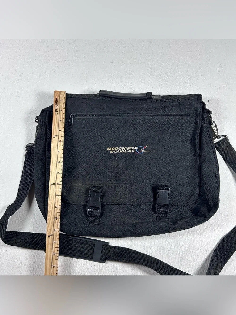 McDonnell Douglas Embroidered Vintage Laptop Bag 90s RARE